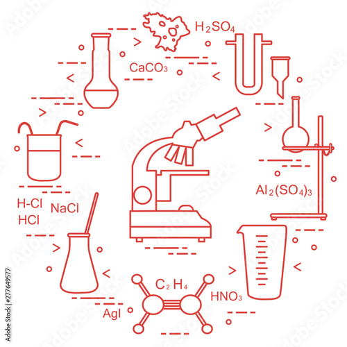 Chemistry scientific, education elements.