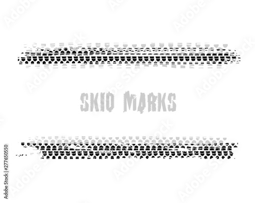 Automobile tire tracks 