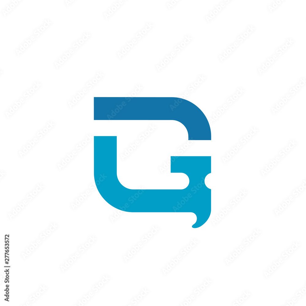 Letter G With Hammer, Repair Tools Icon, Service and Maintenance Design Concept - Vector Letter G With Hammer, Repair Tools Icon, Service and Maintenance Design Concept - Vector