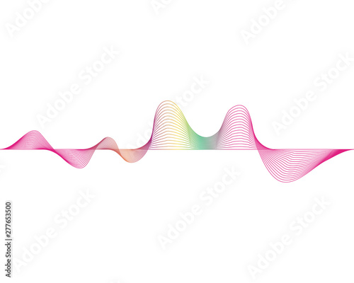 Audio technology, music sound waves vector icon