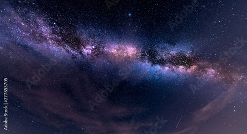 Fototapeta Naklejka Na Ścianę i Meble -  Galaxy and milky way over switzerland
