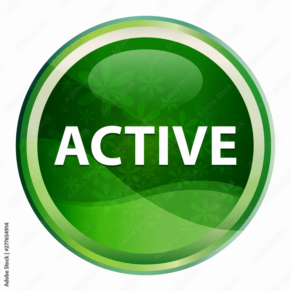 Active Natural Green Round Button Active Natural Green Round Button