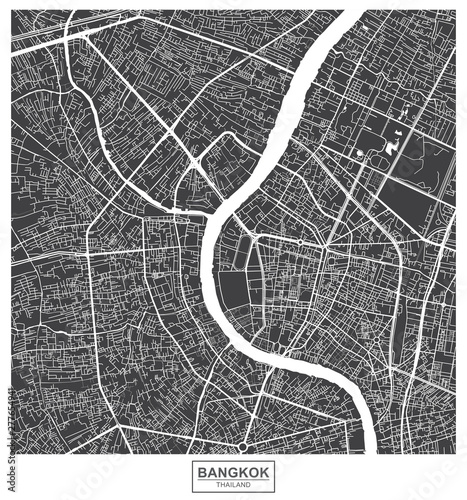 Bangkok city vector map , Thailand