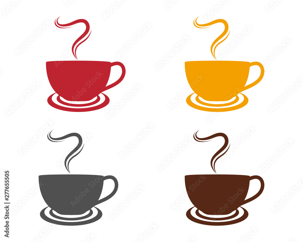 Obraz premium Coffee cup Logo Template vector icon design