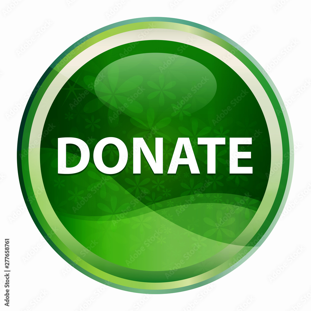 Donate Natural Green Round Button Donate Natural Green Round Button