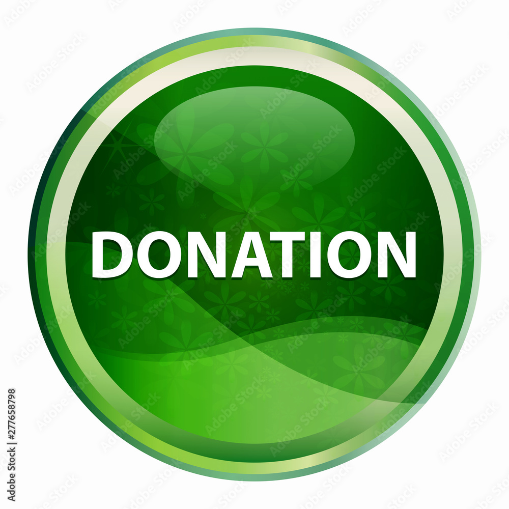 Donation Natural Green Round Button Donation Natural Green Round Button