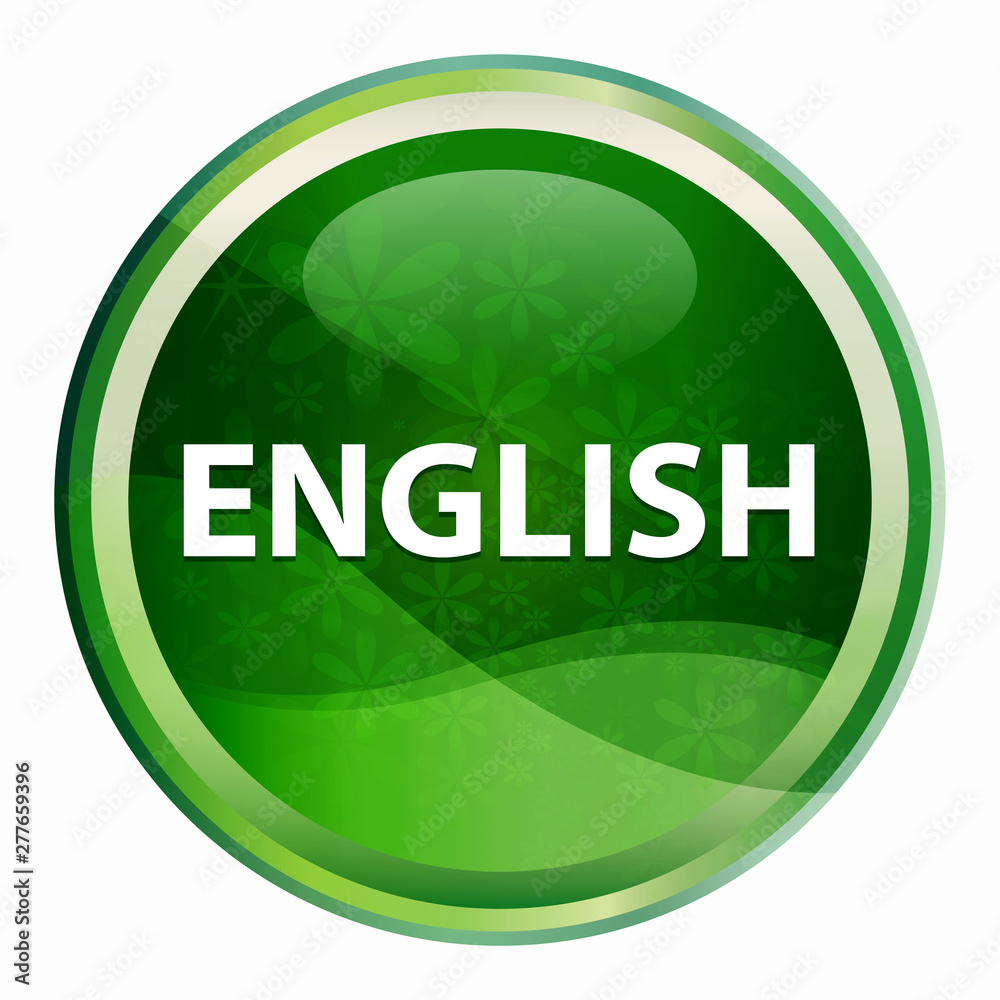 English Natural Green Round Button English Natural Green Round Button