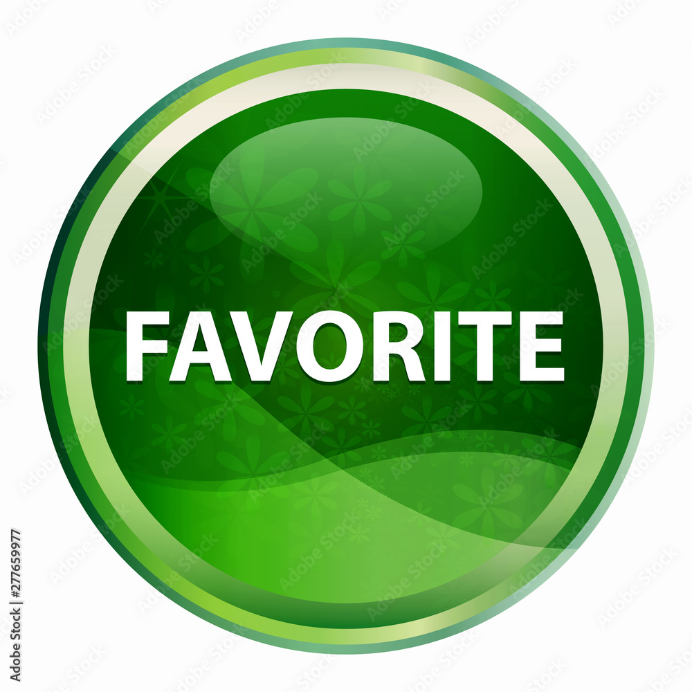 Favorite Natural Green Round Button Favorite Natural Green Round Button