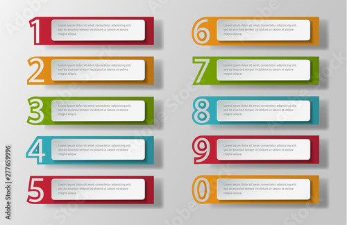 Vector infographic origami banners set.
