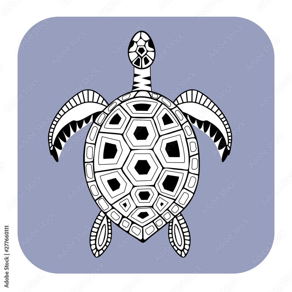 Obraz premium Sea turtle icon. Vector illustration