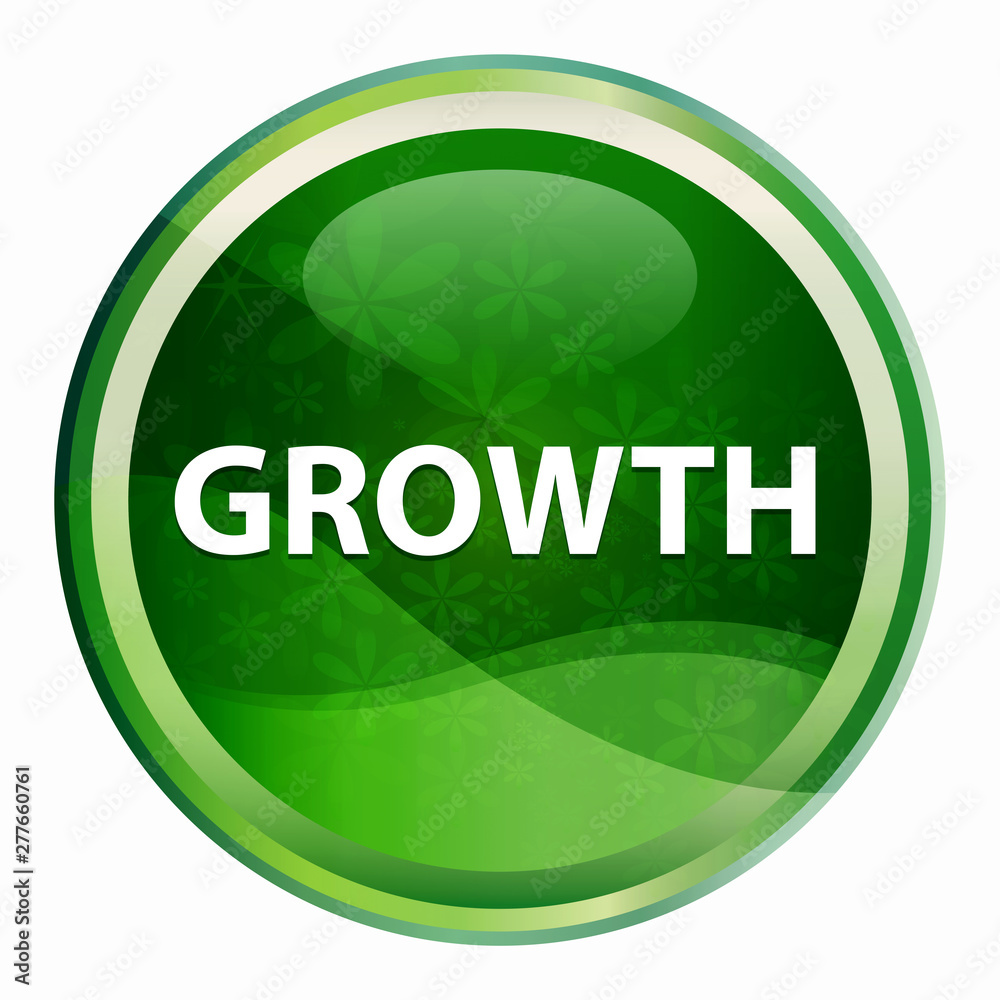 Growth Natural Green Round Button Growth Natural Green Round Button