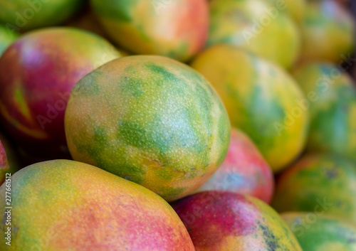 Background of new harvest mango for sale at city market