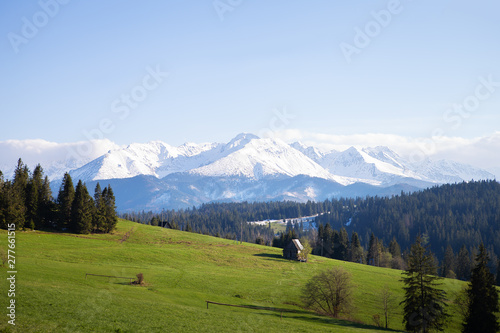 Beautiful view of the mountain landscape, Tatra National Park, Poland. High Tatras, Carpathians