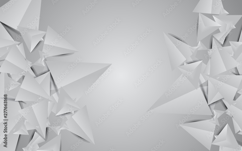 Abstract 3d geometric background with white and gray triangle texture. Futuristic design for use element modern wallpaper, cover, banner, poster, business, advertising, flyer, presentation, corporate Abstract 3d geometric background with white and gray triangle texture. Futuristic design for use element modern wallpaper, cover, banner, poster, business, advertising, flyer, presentation, corporate