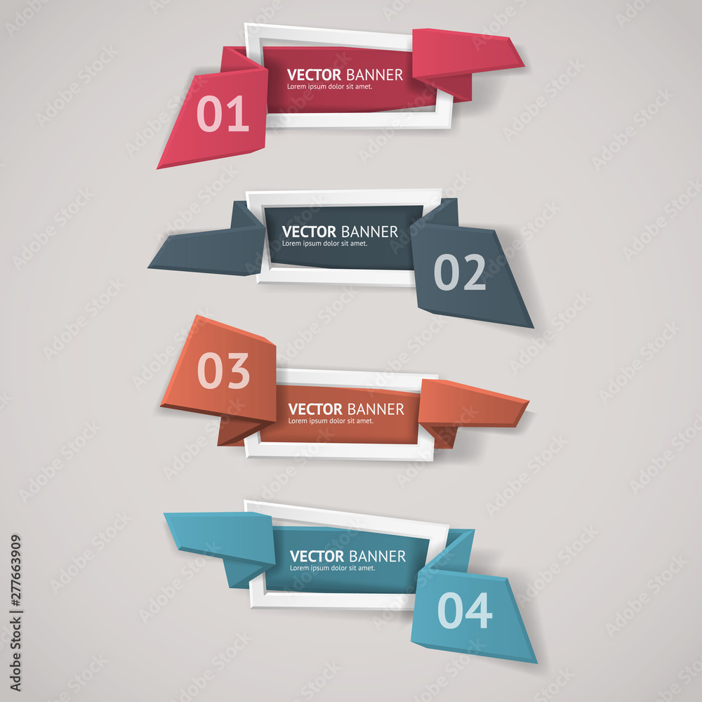Vector infographic banners set Vector infographic banners set