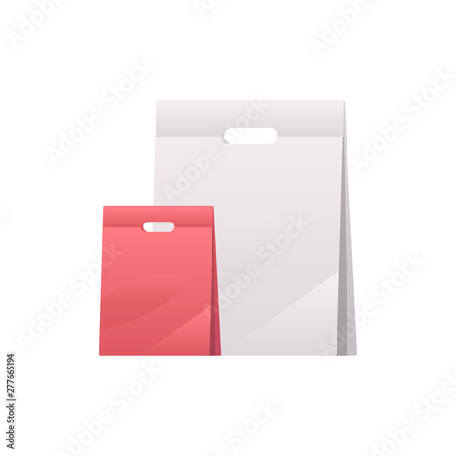 Plastic bags two polyethylene or paper packages