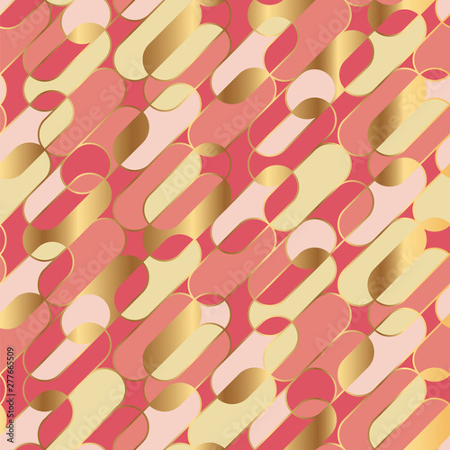Elegant rounded oblong oval seamless pattern