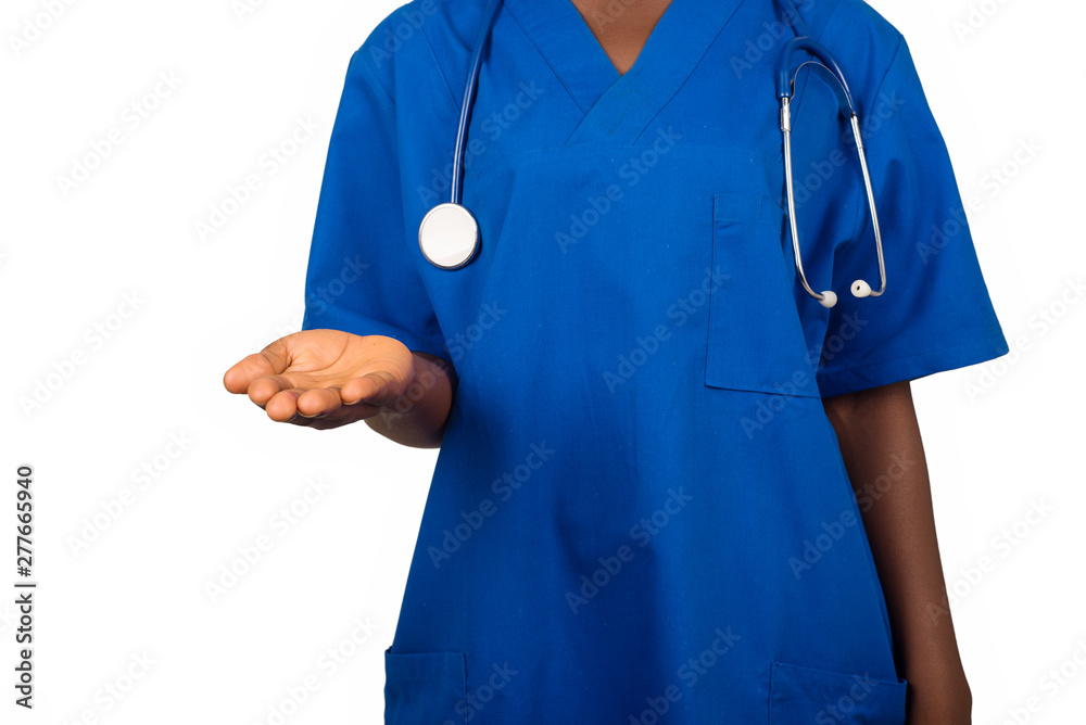 Woman nurse or doctor professional standing, healthcare concept Woman nurse or doctor professional standing, healthcare concept