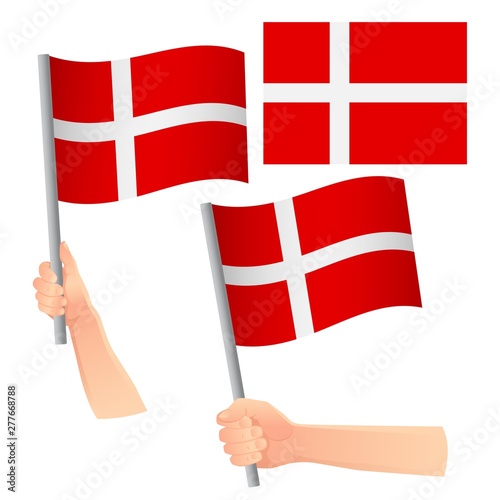 Denmark flag in hand set