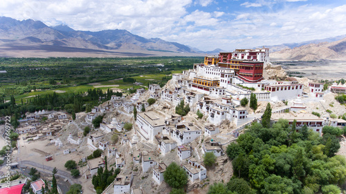 Thikse Gompa or Thikse Monastery is a gompa affiliated with the Gelug sect of Tibetan Buddhism. It is located on top of a hill in Thiksey approximately 19 kilometres east of Leh in Ladakh, India. photo