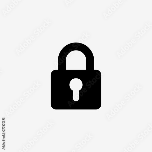 Doorlock, padlock sign. Vector illustration photo