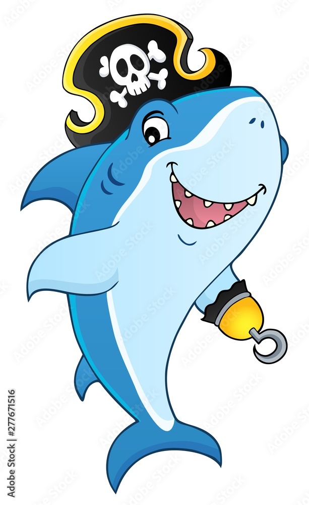 Obraz premium Pirate shark topic image 8