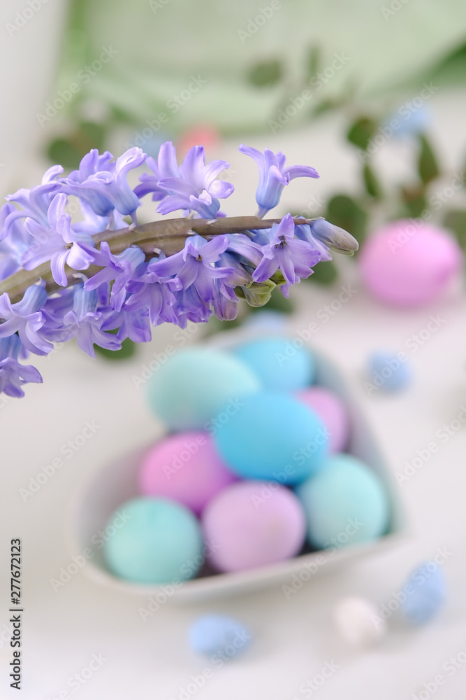 easter eggs and spring flowers easter eggs and spring flowers