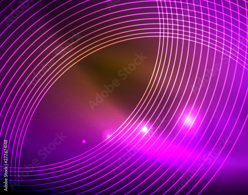 Shiny circles glowing abstract background