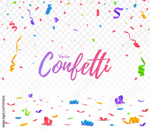 Colorful bright confetti isolated