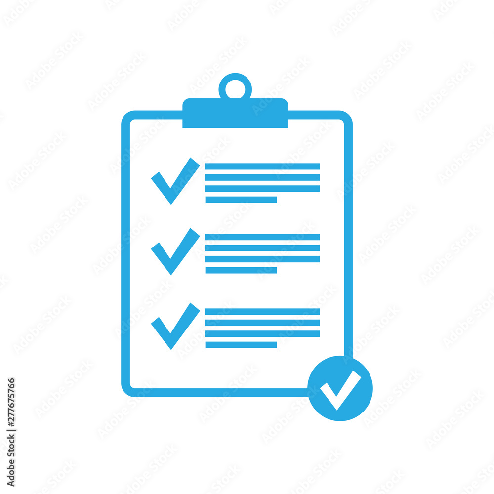 Clipboard line icon. Check list symbol right mark Clipboard line icon. Check list symbol right mark