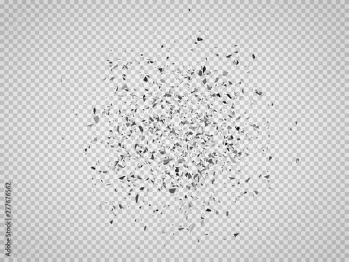 Particles explosion. Vector shatter