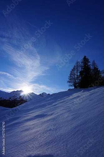 mountains in winter