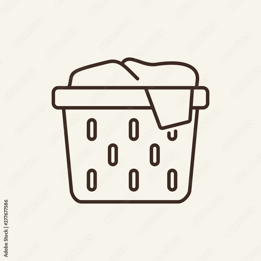 dirty clothes basket clipart image