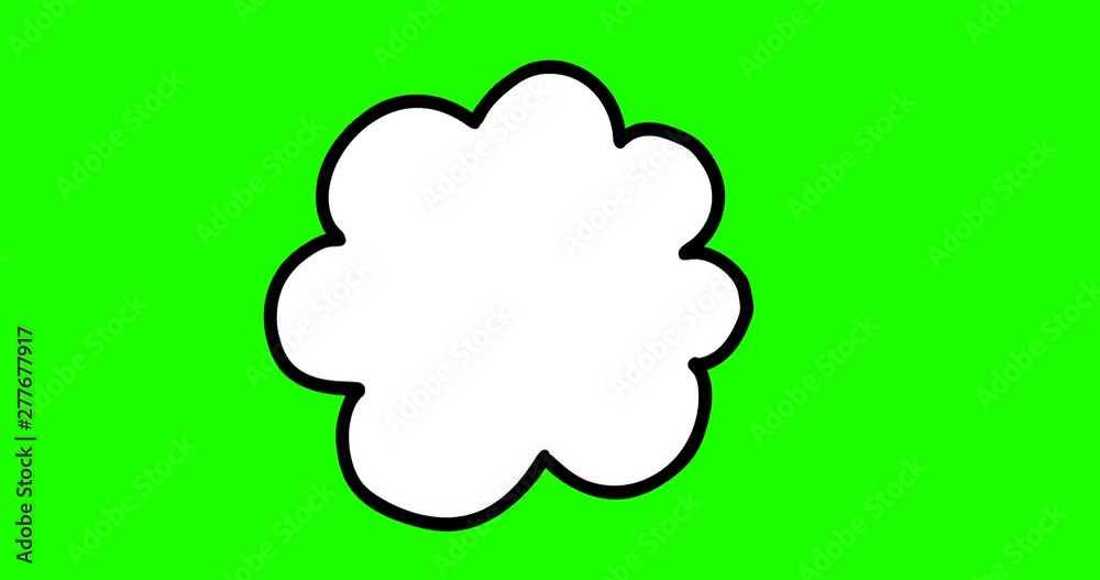 Animation of hand drawn comic style speech bubble with explosion Animation of hand drawn comic style speech bubble with explosion