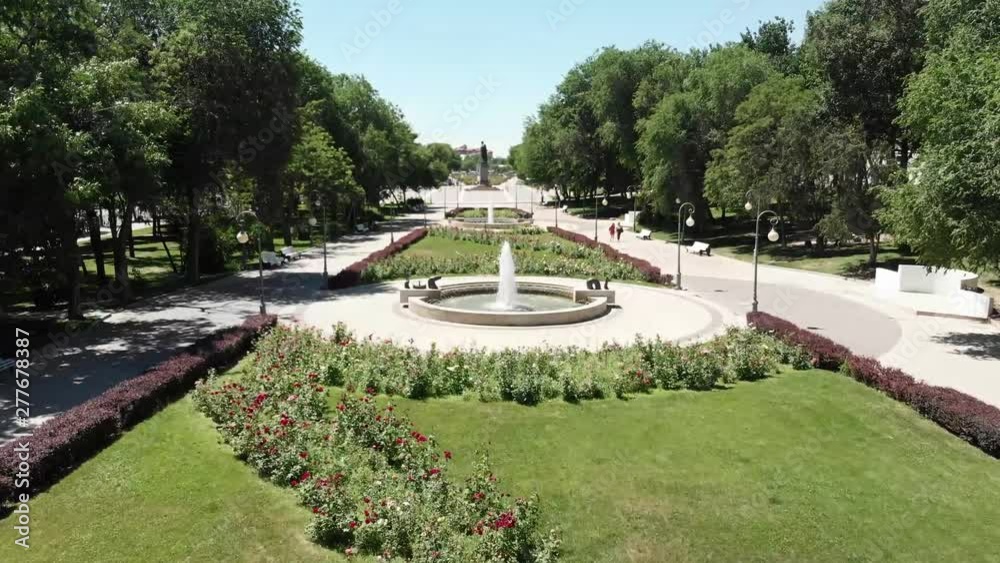 Astrakhan. Prospect name of Lenin. City center view from above. Astrakhan. Prospect name of Lenin. City center view from above.