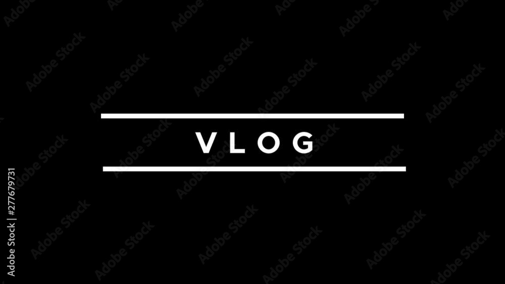 Animated vlog text highlight slide opening/ closing in