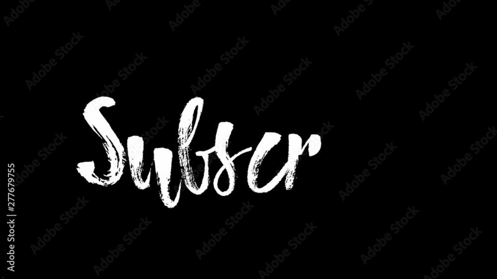Paint brush handwritten effect on a black chroma key screen for vlogs Paint brush handwritten effect on a black chroma key screen for vlogs