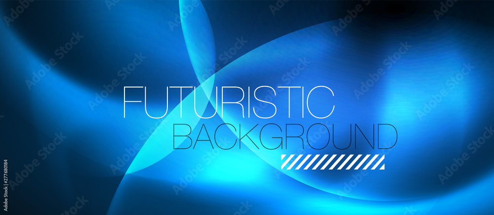 Blue neon bubbles and circles abstract background, futuristic magic techno design Blue neon bubbles and circles abstract background, futuristic magic techno design