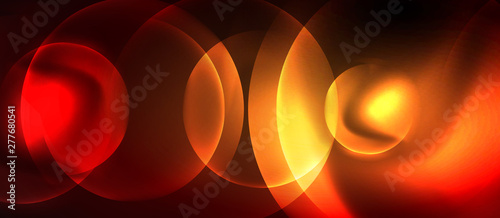 Shiny neon circles abstract background