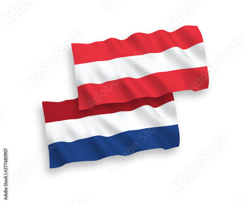 National vector fabric wave flags of Austria and Netherlands isolated on white background. 1 to 2 proportion. Free Download National vector fabric wave flags of Austria and Netherlands isolated on white background. 1 to 2 proportion. - GFXLoad