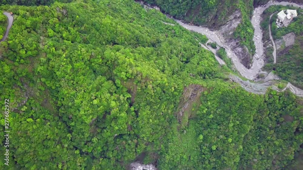 Taroko Gorge National Park in Taiwan. Aerial View Taroko Gorge National Park in Taiwan. Aerial View
