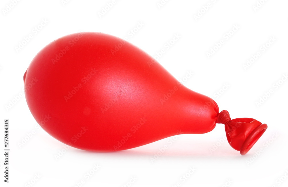 Red balloon isolated on white background