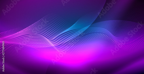 Neon wave background