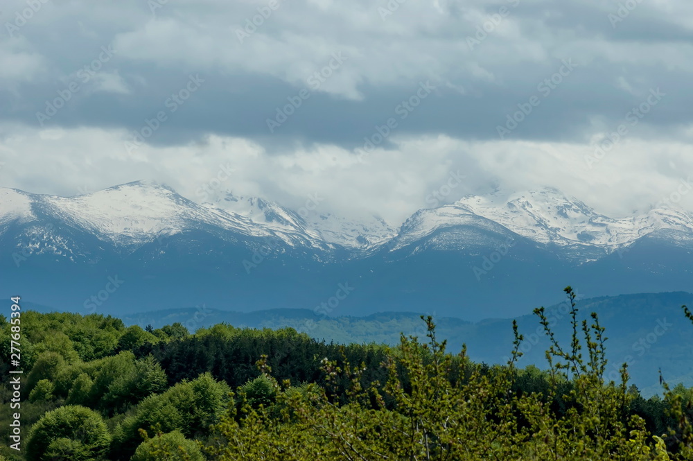 Fototapeta premium Plana and Rila mountains, Rila of distance, Bulgaria