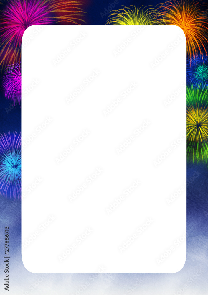 Obraz premium 花火フレーム