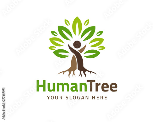 People Tree Vector Logo Template
