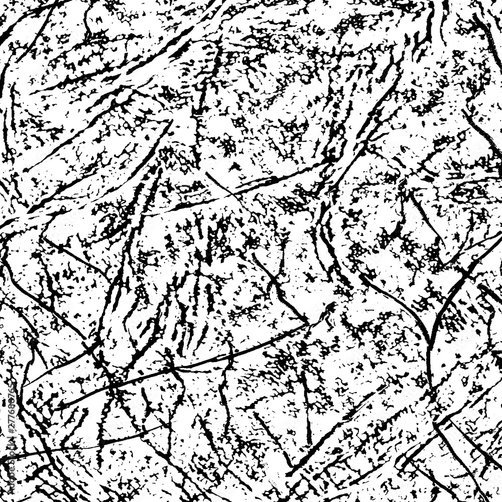 Obraz premium Black and White Grunge Dust Messy Pattern. Easy To Create Abstract Vintage, Dotted, Scratched Effect With Grain And Noise. Aged Design Element.