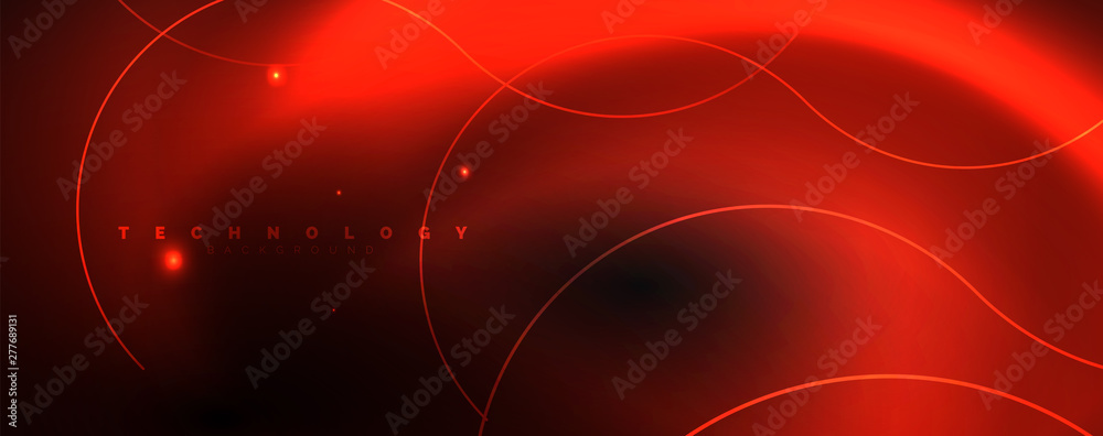 Dark abstract background with bright color neon lights and lines. Glowing background Dark abstract background with bright color neon lights and lines. Glowing background