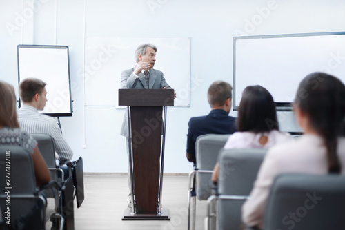 businessman discussing with business team financial schedule