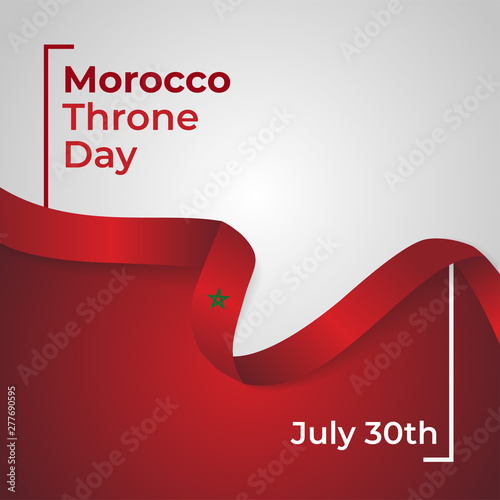 Happy Kingdom of Morocco Throne Day Vector Design Template Illustration